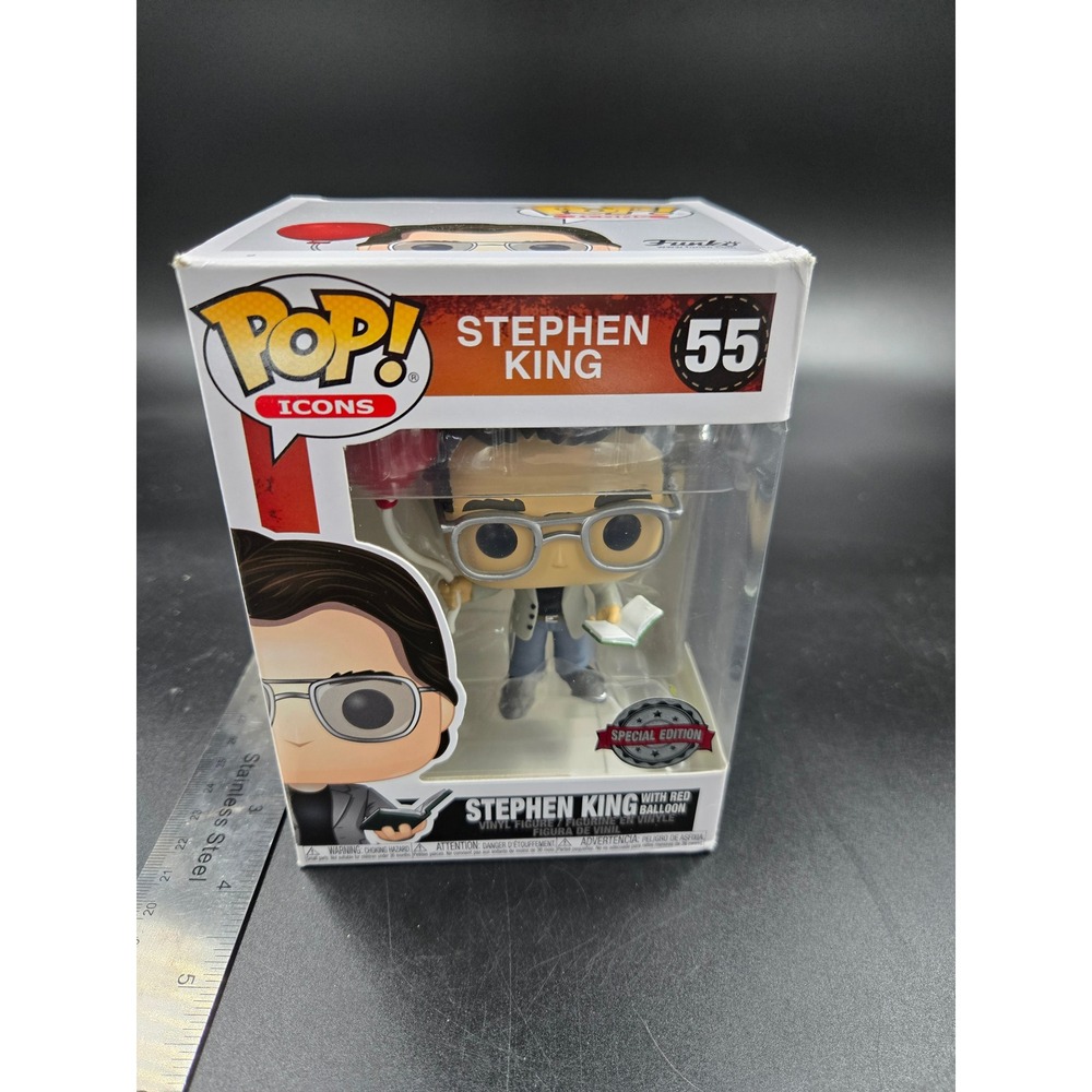 Funko Pop Icons Stephen King with Red Balloon 55 Special Edition Vinyl Figure